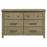 Hazlewood 6-drawer Bedroom Dresser Cabinet Vineyard Oak | Brown | Vineyard Oak | 207533