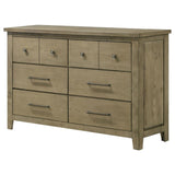 Hazlewood 6-drawer Bedroom Dresser Cabinet Vineyard Oak | Brown | Vineyard Oak | 207533