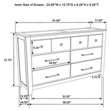 Hazlewood 6-drawer Bedroom Dresser Cabinet Vineyard Oak | Brown | Vineyard Oak | 207533