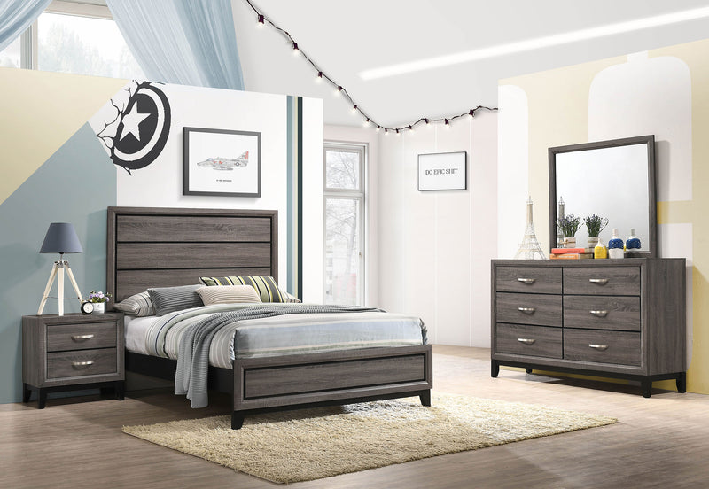 Watson Four-piece Twin Bedroom Set Grey Oak