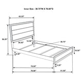 Watson Four-piece Twin Bedroom Set Grey Oak | Gallery | 212421T-S4 212421F-S4 212421Q-S4 212421KE-S4 212421KW-S4