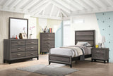 Watson Wood Twin Panel Bed Grey Oak | Twin | Grey | Grey Oak | 212421T