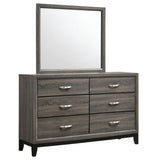 Watson 6-drawer Dresser with Mirror Grey Oak | Grey | Grey Oak | 212423M