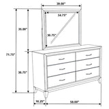 Watson 6-drawer Dresser with Mirror Grey Oak | Grey | Grey Oak | 212423M