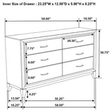 Watson 6-drawer Dresser Grey Oak | King | Grey | Grey Oak | 212423