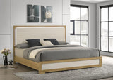 Hyland Eastern King Panel Bed LED Headboard Natural | Eastern King | Beige | Natural | 215651KE