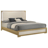 Hyland Eastern King Panel Bed LED Headboard Natural | Eastern King | Beige | Natural | 215651KE