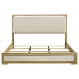 Hyland Eastern King Panel Bed LED Headboard Natural | Eastern King | Beige | Natural | 215651KE