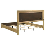 Hyland Eastern King Panel Bed LED Headboard Natural | Eastern King | Beige | Natural | 215651KE