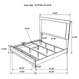 Hyland Eastern King Panel Bed LED Headboard Natural | Eastern King | Beige | Natural | 215651KE