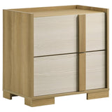 Hyland 2-drawer Nightstand Bedside Table Natural | Beige | Natural | 215652