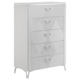 Cassia 5-piece Eastern King LED Bedroom Set White High Gloss | White | White High Gloss | 215791KE-S5