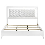 Cassia Eastern King LED Panel Bed White High Gloss | White | White High Gloss | 215791KE