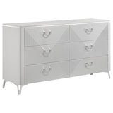 Cassia 4-piece Queen LED Bedroom Set White High Gloss | Queen | White | White High Gloss | 215791Q-S4