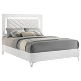 Cassia Queen LED Panel Bed White High Gloss | King | White | White High Gloss | 215791Q