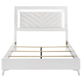 Cassia Queen LED Panel Bed White High Gloss | King | White | White High Gloss | 215791Q