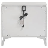 Cassia 2-drawer Nightstand Bedside Table White High Gloss | White | White High Gloss | 215792