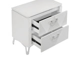 Cassia 2-drawer Nightstand Bedside Table White High Gloss | White | White High Gloss | 215792