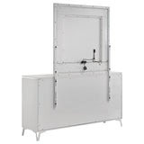 Cassia 6-drawer Dresser Cabinet with Mirror White High Gloss | White | White High Gloss | 215793M
