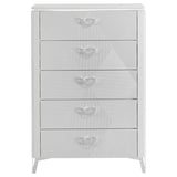 Cassia 5-drawer Bedroom Chest of Drawers White High Gloss | King | White | White High Gloss | 215795