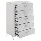 Cassia 5-drawer Bedroom Chest of Drawers White High Gloss | King | White | White High Gloss | 215795