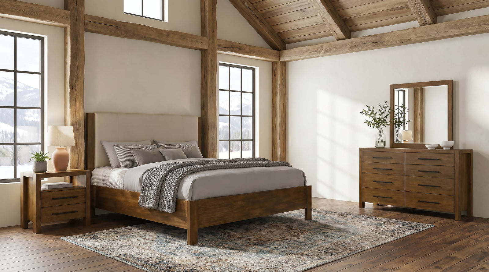 Adderley 4-piece Queen Bedroom Set Warm Brown | Queen / 4-piece | 215851Q-S4