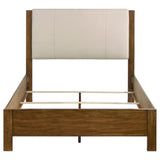 Adderley Queen Wood Panel Bed Cream and Warm Brown | Queen | Brown | Warm Brown/Cream | 215851Q