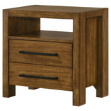 Adderley 2-drawer Nightstand Bedside Table Warm Brown | King | Brown | Warm Brown | 215852