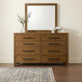 Adderley 8-drawer Bedroom Dresser and Mirror Warm Brown | Brown | Warm Brown | 215853M