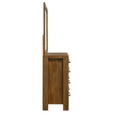 Adderley 8-drawer Bedroom Dresser and Mirror Warm Brown | Brown | Warm Brown | 215853M