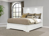 McKinney Eastern King LED Light Panel Bed Vintage White | White | Vintage White | 215871KE