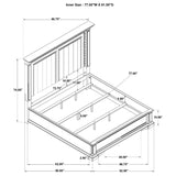 McKinney Eastern King LED Light Panel Bed Vintage White | White | Vintage White | 215871KE