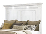 McKinney California King LED Light Panel Bed Vintage White | White | Vintage White | 215871KW