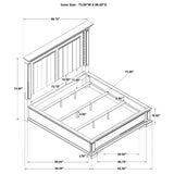 McKinney California King LED Light Panel Bed Vintage White | White | Vintage White | 215871KW
