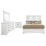 McKinney 4-piece Queen Bedroom Set Vintage White | Gallery | 215871Q-S4 215871KE-S4 215871KW-S4 215871Q-S5 215871KE-S5 215871KW-S5