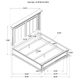 McKinney Queen LED Light Panel Bed Vintage White | Queen | White | Vintage White | 215871Q