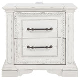 McKinney 2-drawer Nightstand with Dual USB Vintage White | White | Vintage White | 215872