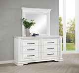 McKinney 6-drawer Bedroom Dresser with Mirror Vintage White | White | Vintage White | 215873M