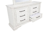 McKinney 6-drawer Bedroom Dresser with Mirror Vintage White | White | Vintage White | 215873M