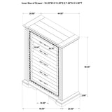 McKinney 5-drawer Bedroom Chest of Drawers Vintage White | White | Vintage White | 215875