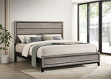 Valen Wood Panel Bed Light Taupe
