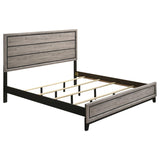 Valen Wood Eastern King Panel Bed Light Taupe | Beige | Light Taupe | 215911KE