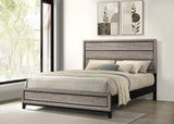 Valen Wood Panel Bed Light Taupe