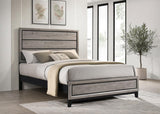 Valen Wood Panel Bed Light Taupe