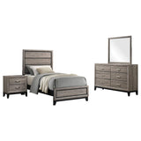 Valen Four-piece Twin Bedroom Set Light Taupe | Gallery | 215911T-S4 215911F-S4 215911Q-S4 215911KE-S4 215911KW-S4