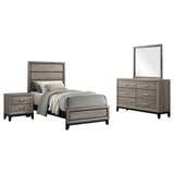Valen Four-piece Twin Bedroom Set Light Taupe | Gallery | 215911T-S4 215911F-S4 215911Q-S4 215911KE-S4 215911KW-S4