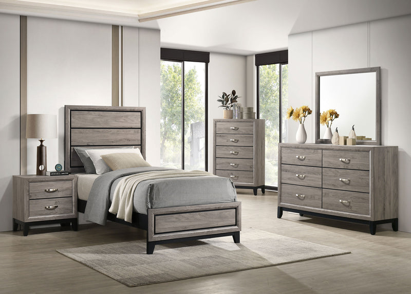 Valen Five-piece Twin Bedroom Set Light Taupe