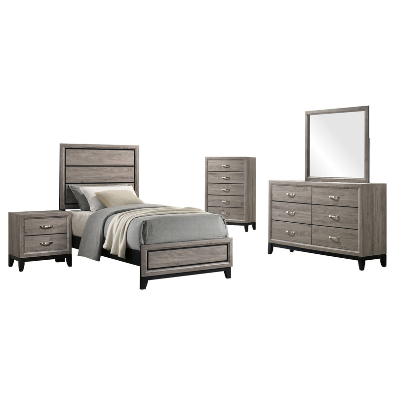 Valen Five-piece Twin Bedroom Set Light Taupe