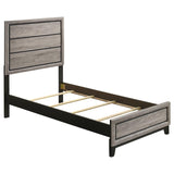 Valen Wood Twin Panel Bed Light Taupe | Twin | Beige | Light Taupe | 215911T