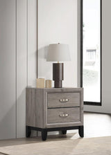 Valen 2-drawer Nightstand Bedside Table Light Taupe | Grey | Light Taupe | 215912